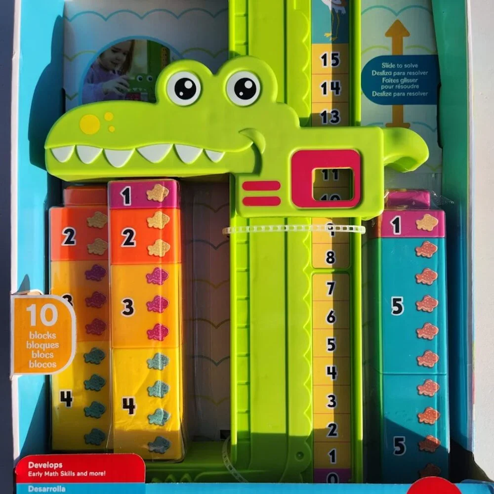 NEW Fisher-Price Alligator Counting Activity with 10 Stacking Blocks Preschool L